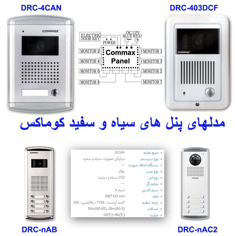 نصب آیفون تصویری کوماکس